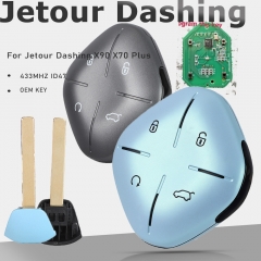 Original Car Keyless Genuine Intelligent Smart Remote Key FOB 4B 433Mhz with ID47 Chip for Jetour Dashing X90 X70 Plus