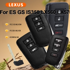 FCC ID BG1EW BG1EK 8A Chip 434MHz Aftermarket 3/4 Buttons Keyless go Smart Remote Key For Lexus ES GS IS350 LX560 LX570