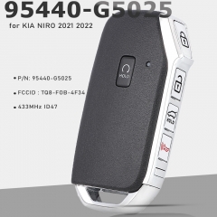 P/N: 95440-G5025 , FCCID : TQ8-FOB-4F34 Smart Remote Key Keyless Fob 433MHz ID47 for KIA NIRO 2021 2022