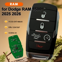 FCCID: OHT-4882056 Smart Remote Key 433MHz 4A Fob for Dodge RAM 1500 2025 2026