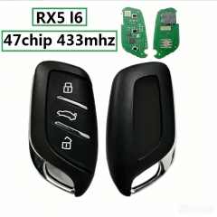 Smart Remote Key Fob 3 Button 433MHz ID47/4A Chip Fob for ROEWE RX5 RX5MAX I6 RX3 I5 RX5 D7