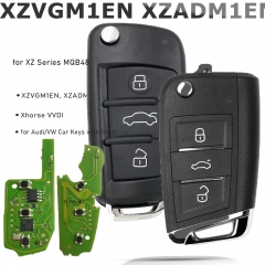 XHORSE XZVGM1EN XZADM1EN 3 Buttons XZ Series MQB48 Special PCB Board Within XT27B Chip for Audi/VW Car Keys with Shell
