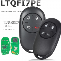 FCCID: LTQFI7PE P/N 6000634187 Smart Remote Key Fob for Fiat 500E 500 2020 2021 2022 2023 2024 2025 433.92MHz 6A Chip