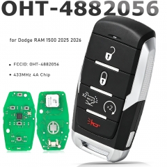FCCID: OHT-4882056 Llave inteligente remota de 433 MHz y 4 A para Dodge RAM 1500 2025 2026