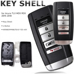 Carcasa para llave inteligente con control remoto de 4 botones para ACURA TLX MDX RDX 2015-2020