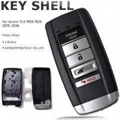 Smart Remtoe Key Shell Case 4 Button Fob for ACURA TLX MDX RDX 2015-2020