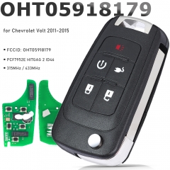 FCCID: OHT05918179 P/N:22923862 Keyless Go Flip Remote Key 315MHz/433MHz ID46 5 Button Chevrolet Volt 2011 2012 2013 2014 2015