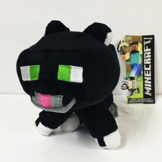 minecraft plush black cat