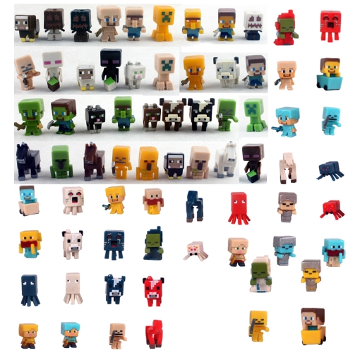 72Pcs Set MineCraft Action Figure Toys MC Block Mini Figure Toys 3cm/1.2inch