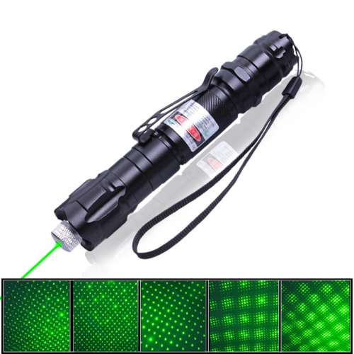 2000MW High Power Green Laser Pointer Pen with Starry Cap and Clip