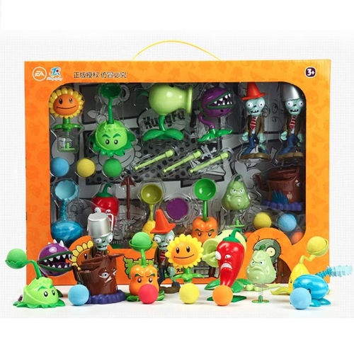 Plants vs Zombies Action Figure Toys Shooting Dolls 12Pcs Set (NO BOX)