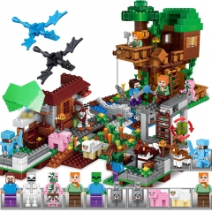My World Compatible Village Tree House Building Block Toys Mini Figures 988Pcs Set A0001