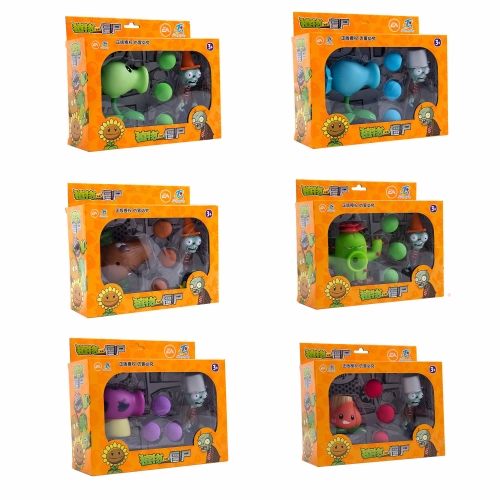 Plants vs Zombies Action Figure Toys Coconut Cannon Peashooter AKEE Shooting Dolls in Gift Box