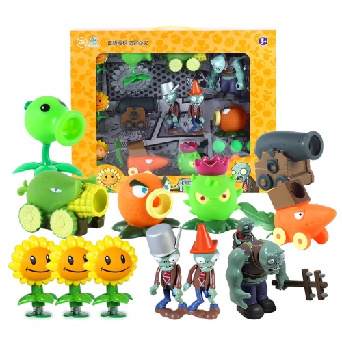 Plants vs Zombies Action Figure Toys Shooting Dolls Gargantuar 12-in-1 Set (NO BOX)