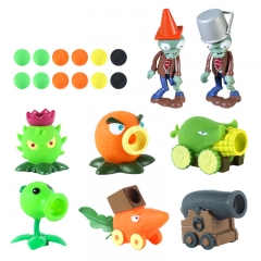 Plants vs Zombies Action Figure Toys Shooting Dolls 2-in-1 Set in Gift Box