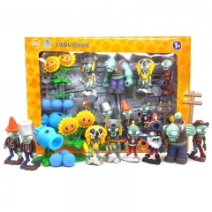 Plants vs Zombies Action Figure Toys Shooting Dolls Gargantuar 10-in-1 Set (NO BOX)