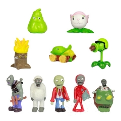 10Pcs Set Plants vs Zombies Roles PVC Toys Final Battle Edition Minifigures 2-3inch
