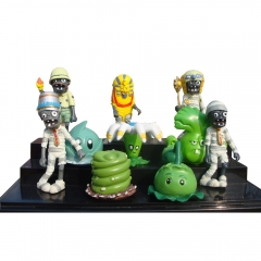 10Pcs Set Plants vs Zombies PVZ Ancient Egypt Figures Toys 2-3inch Tall