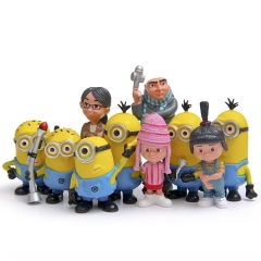 10Pcs Set DESPICABLE ME The Minions Action Figures Kit Model Toys