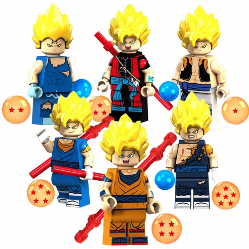 Dragon Ball Lego Compatible Block Mini Figure Toys 6Pcs Set XP021-026