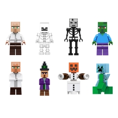 Minecraft Lego Compatible Building Block Toys Mini Figures 8Pcs Set B009-016