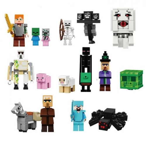 16Pcs MineCraft Compatible Building Blocks Mini Figures Kids Toys 81077