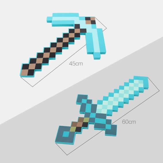 Minecraft Espada,Minecraft Diamond Sword & pickaxe Foam toys