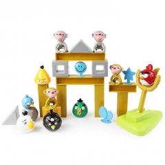 Angry Birds Rio Version Building Blocks Shooting Toys 6 Birds 4 Monkeys Set