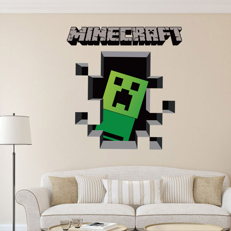 Download HD Minecraft Creeper Face Wall Decals Stickaz - Minecraft