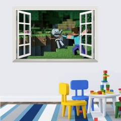 Minecraft 3D Landscape Wall Stickers Decorative Wall Decal 6012 50x70cm