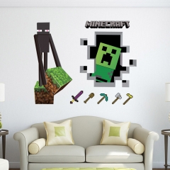 Minecraft 3D Wall Stickers Decorative Wall Decal Ender Man & Creeper 6014 50x70cm