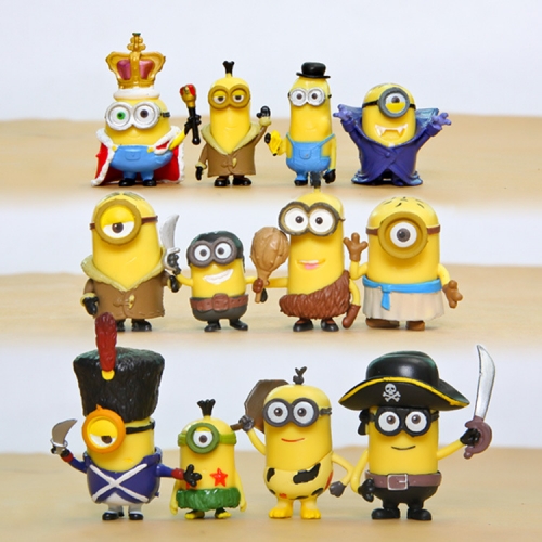 12Pcs Set Despicable Me 3 The Minions Action Figure PVC Toys Cute Movie Characters