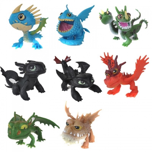 8Pcs Set How to Train Your Dragon 2 Action Figures PVC Toys 5-5.6cm/1.9-2.2inch