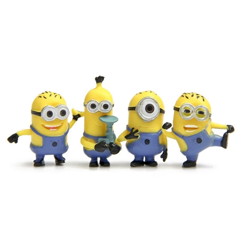 4Pcs Set DESPICABLE ME 2 The Minions PVC Action Figures Model Mini Figurines Toy