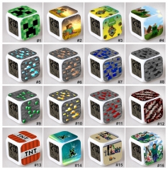 MineCraft Multifunctional Digital Alarm Clock with Colorful Light Night Light NO.1-NO.16