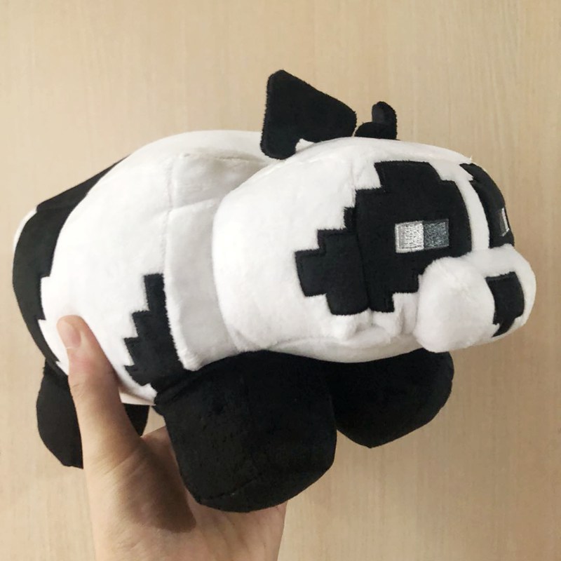 minecraft panda plush pillow black