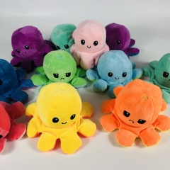 8Inch Reversible Octopus Plush Toys Double Side Stuffed Animals