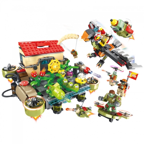 Plants Vs Zombies Compatible Building Blocks Mini Figure Toys The Sky City 926Pcs JX90090