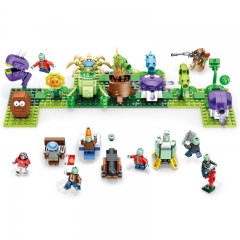Plants Vs Zombies Compatible 12-In-1 Building Blocks Mini Figure Toys 563Pcs JX1144