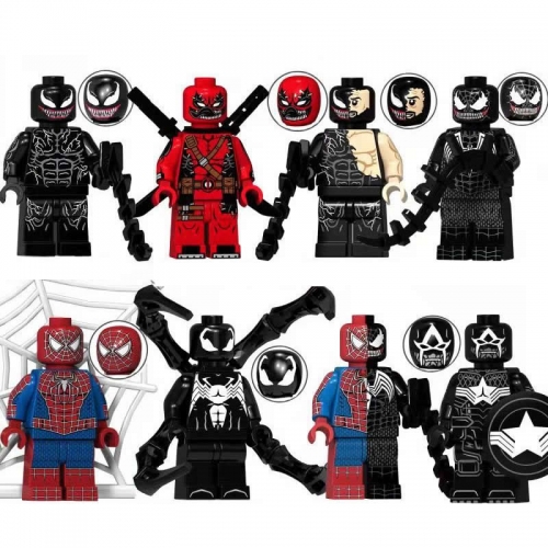 Spider Man Compatible Block Mini Figure Toys 8Pcs Set XP071-078