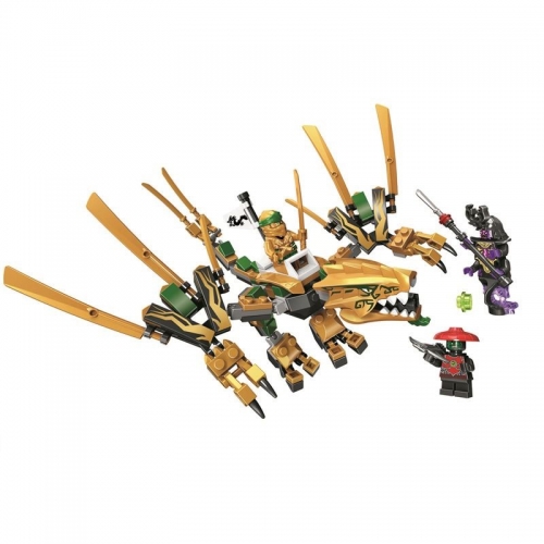 Ninjago Le-gacy Golden Dragon Building Blocks Kit Minifigures Toys 188Pcs Set 11160