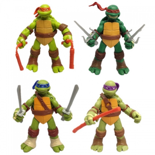 4Pcs Set Teenage Mutant Ninja Turtles Action Figures PVC Figure Toys 12cm/4.7inch Tall
