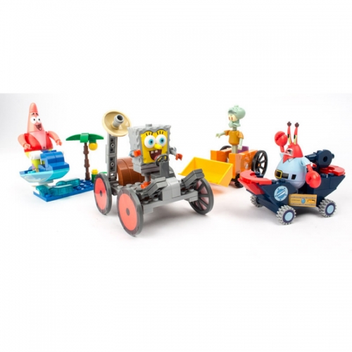 4Pcs SpongeBob SquarePants Lego Compatible The Bikini Bottom Building Blocks Mini Figure Toys 030301