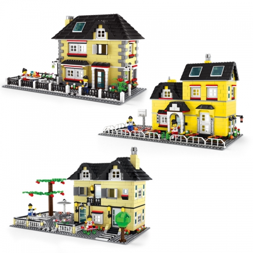 WANGE Villa Series LEGO Compatible Building Blocks Mini Figure Toys Large Scene Set