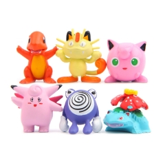 6Pcs Pokémon Pokemon Action Figures Mini PVC Toys 1.5Inch Tall