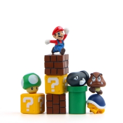 10Pcs Super Mario Action Figures Mini PVC Toys 2-2.5cm/0.8-1Inch Tall