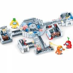 Among Us Lego Compatible Space Ship Scene Building Blocks Mini Figure Toys 437Pcs Set LB335
