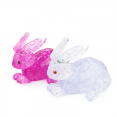 Rabbit 3D Crystal Jigsaw Puzzles DIY Model Toys 56Pcs