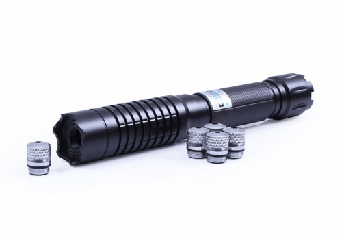 5000MW High Power 450NM Blue Laser Pointer Pen with 5 Starry Caps 009