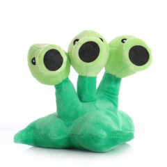 Plants vs Zombies Tri-Peashooter Plush Toy Stuffed Doll 17cm/6.7inch